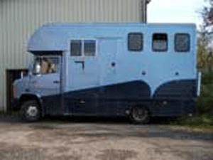 Horsebox undergoing prep for annual test